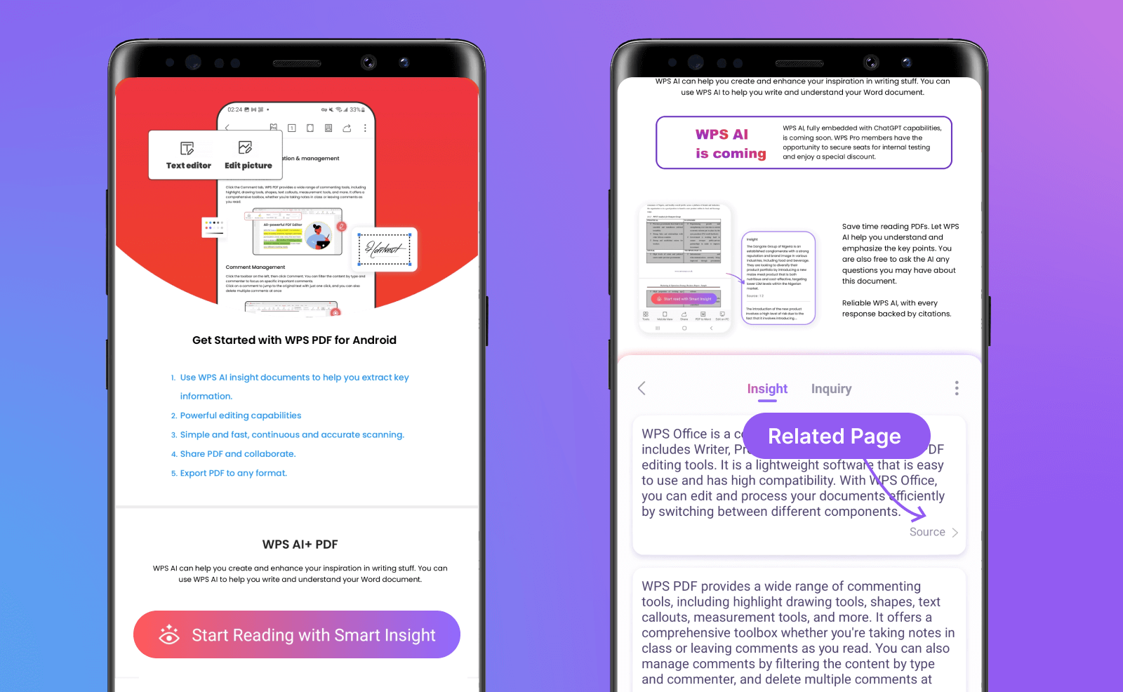 WPS 利用 WPS AI 释放您的创造力 – 适用于移动设备